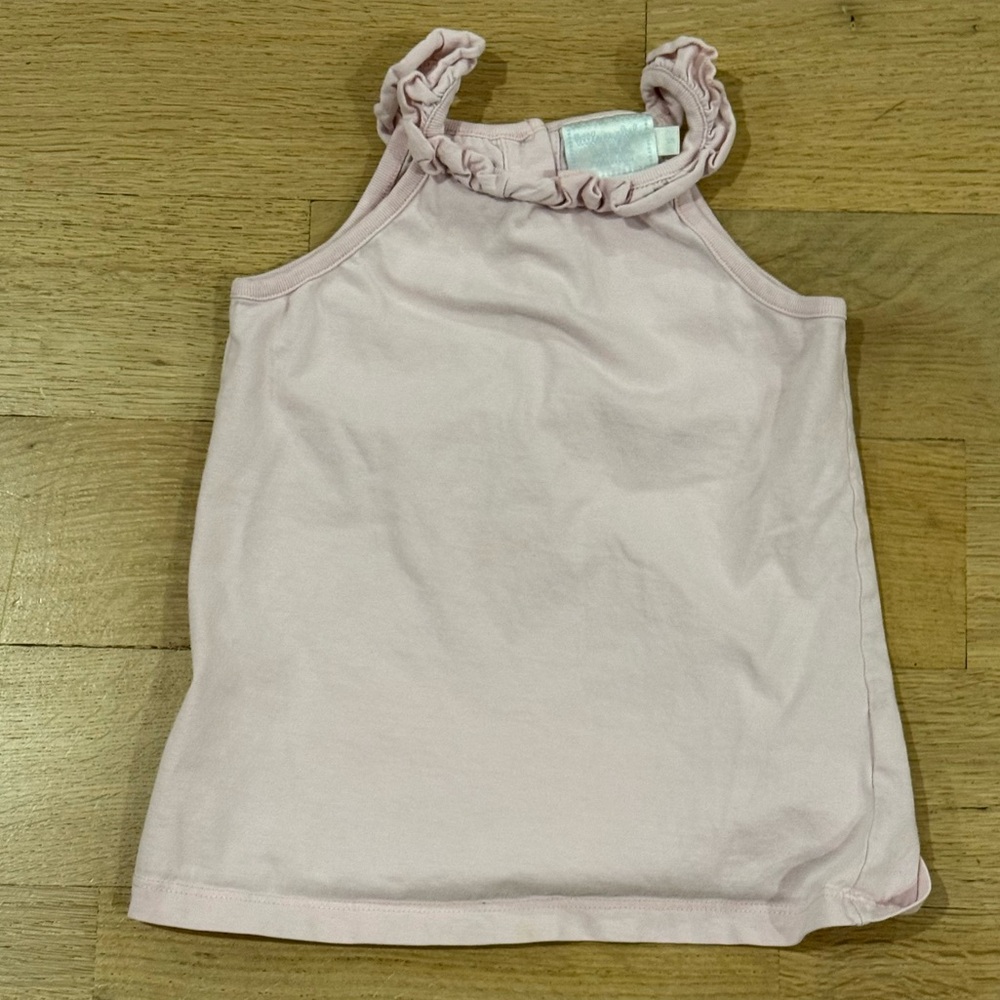 Little English Light Pink Ruffle Tank Top